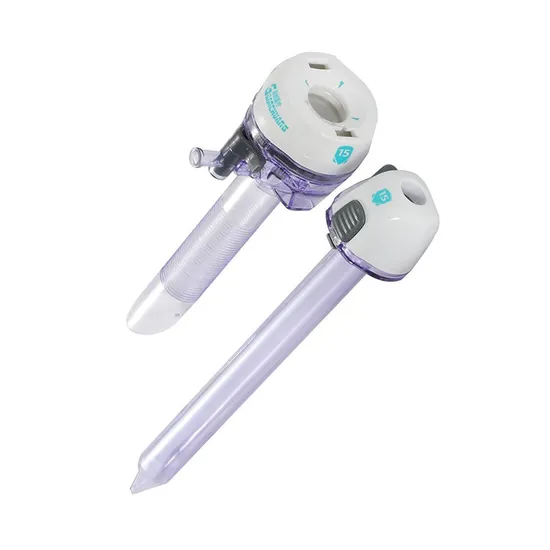 Trocarte médico descartável de aço inoxidável 12 mm 15 mm de comprimento sem lâmina